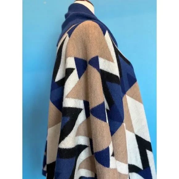 Mint! Peruvian Connection Sweater Poncho Cowl Neck Baby Alpaca Wool O/S - Picture 5 of 8